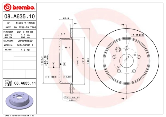 08A63511 Brembo