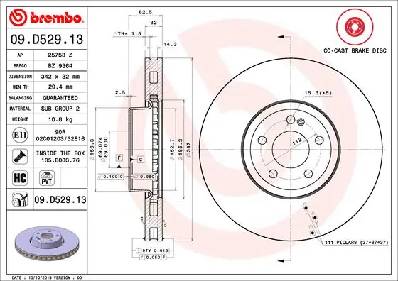 09D52913 Brembo