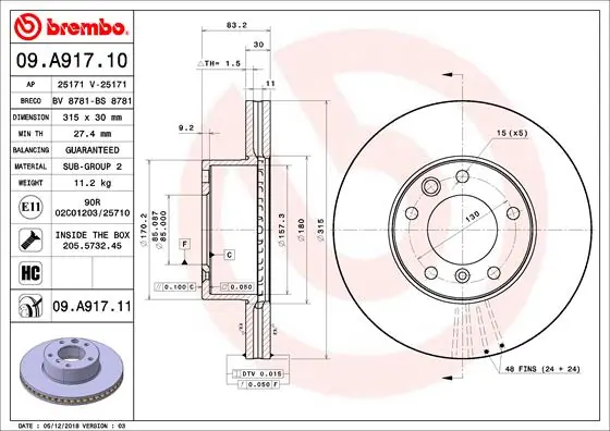 09A91711 Brembo