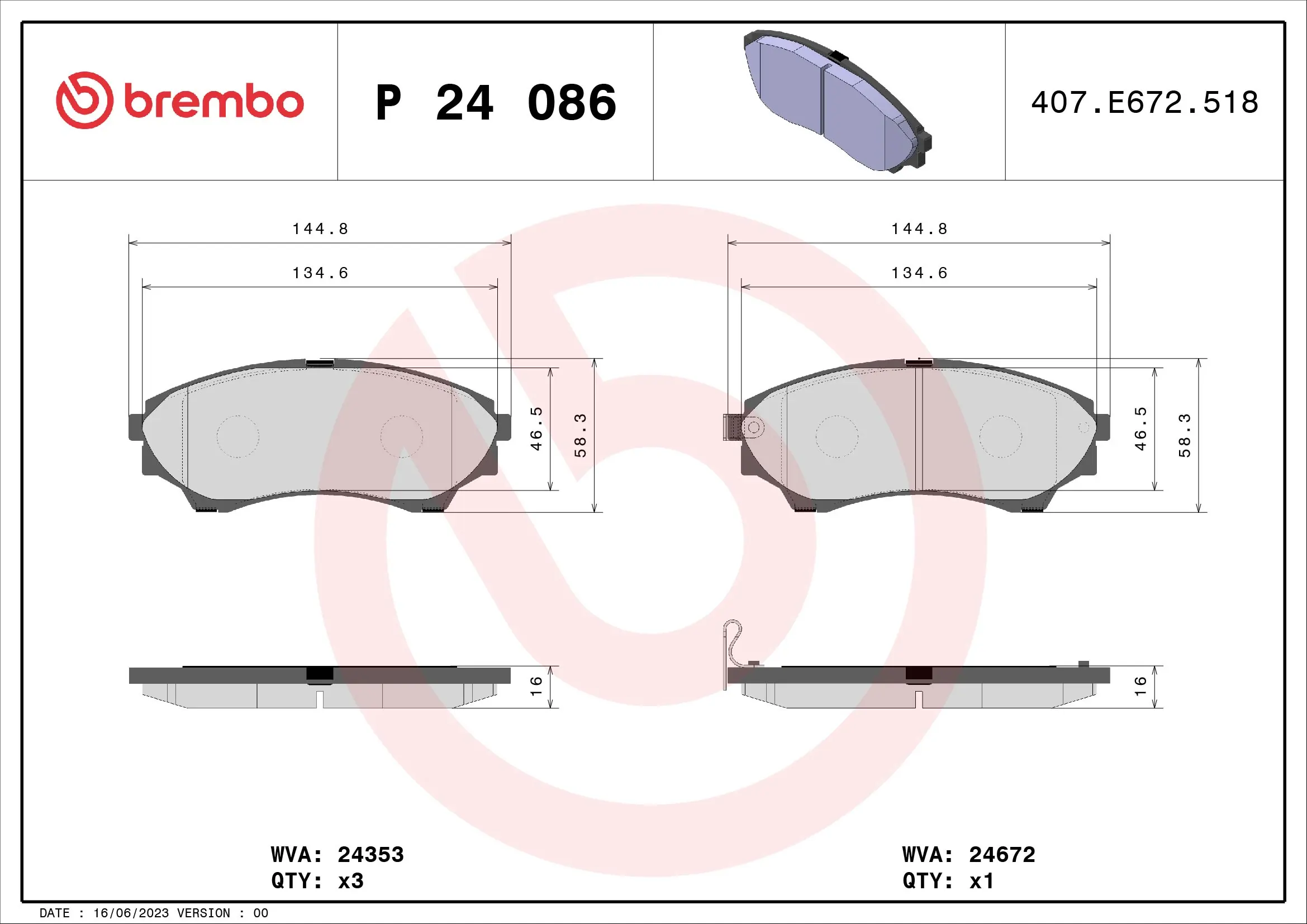 P24086 Brembo