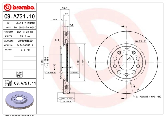 09A72111 Brembo