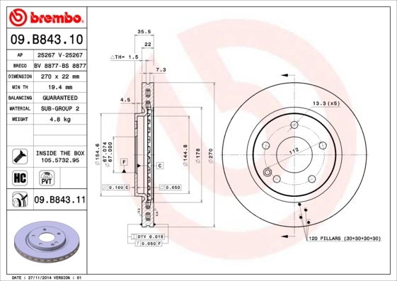 09B84311 Brembo
