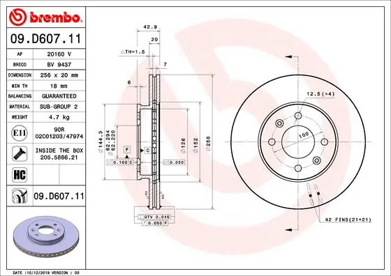 09D60711 Brembo