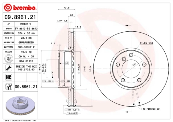 09896121 Brembo