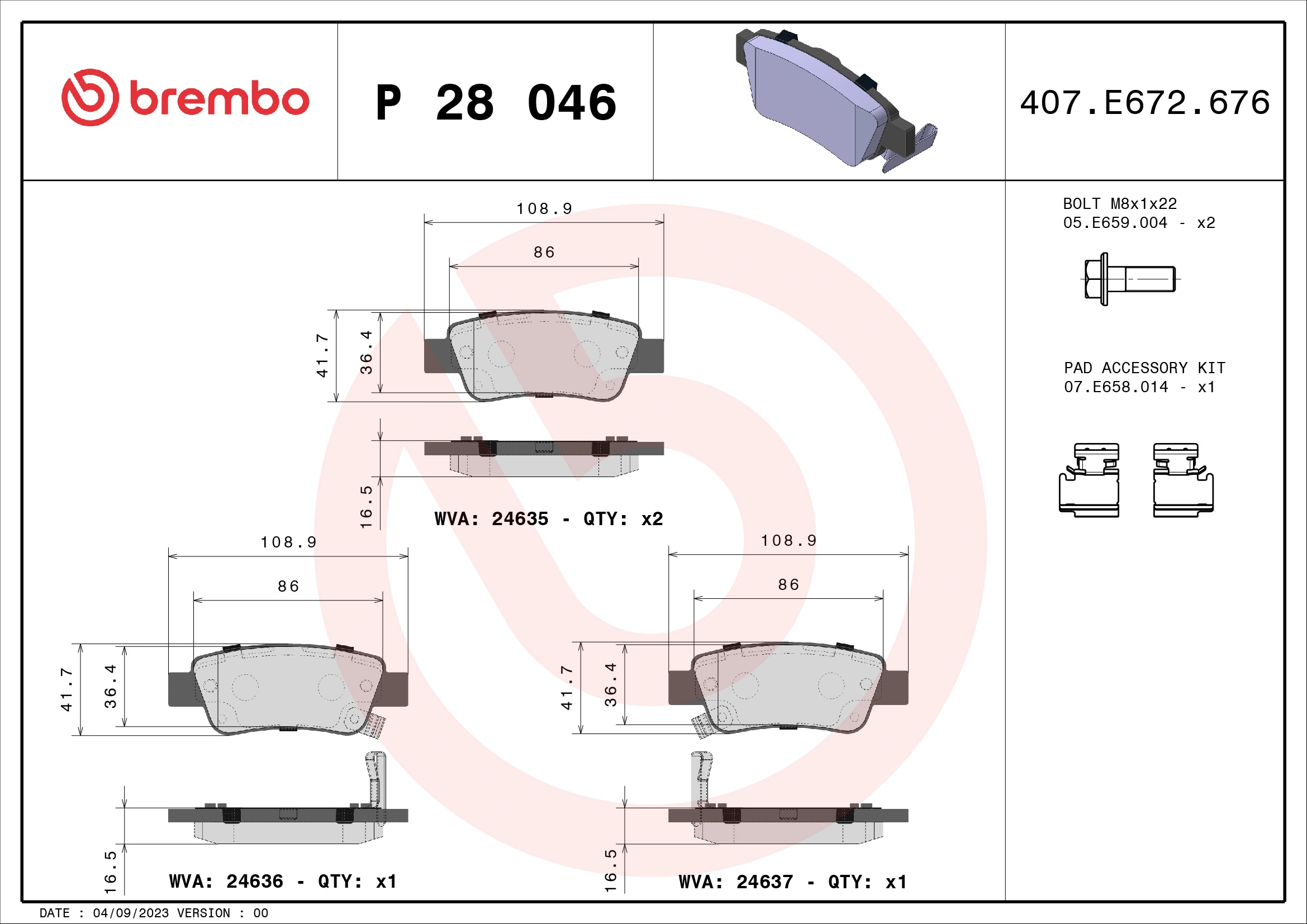 P28046 Brembo