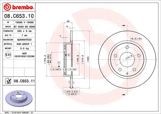 08C65311 Brembo