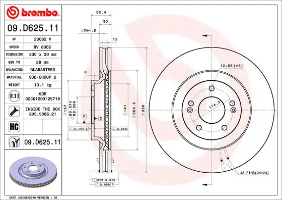 09D62511 Brembo