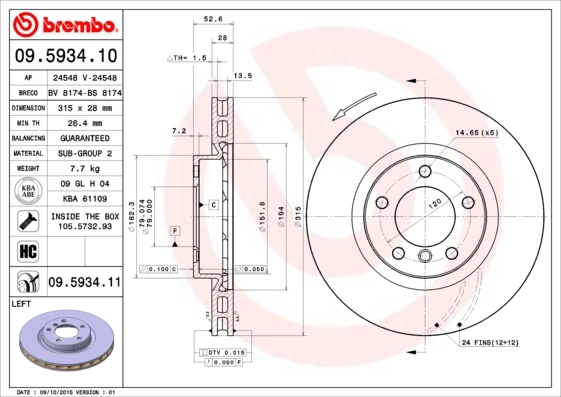 09593411 Brembo
