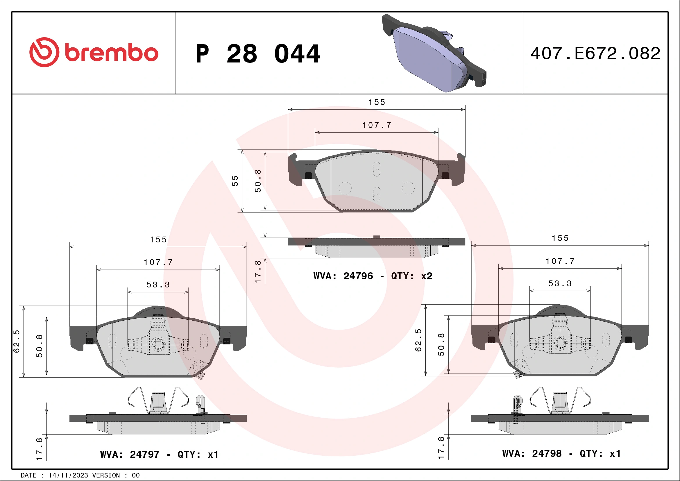 P28044X Brembo