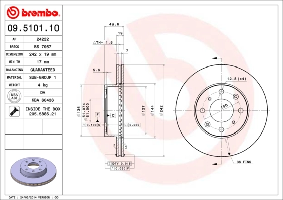 09510110 Brembo