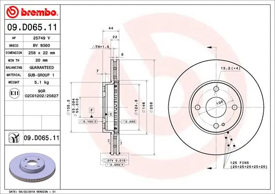09D06511 Brembo