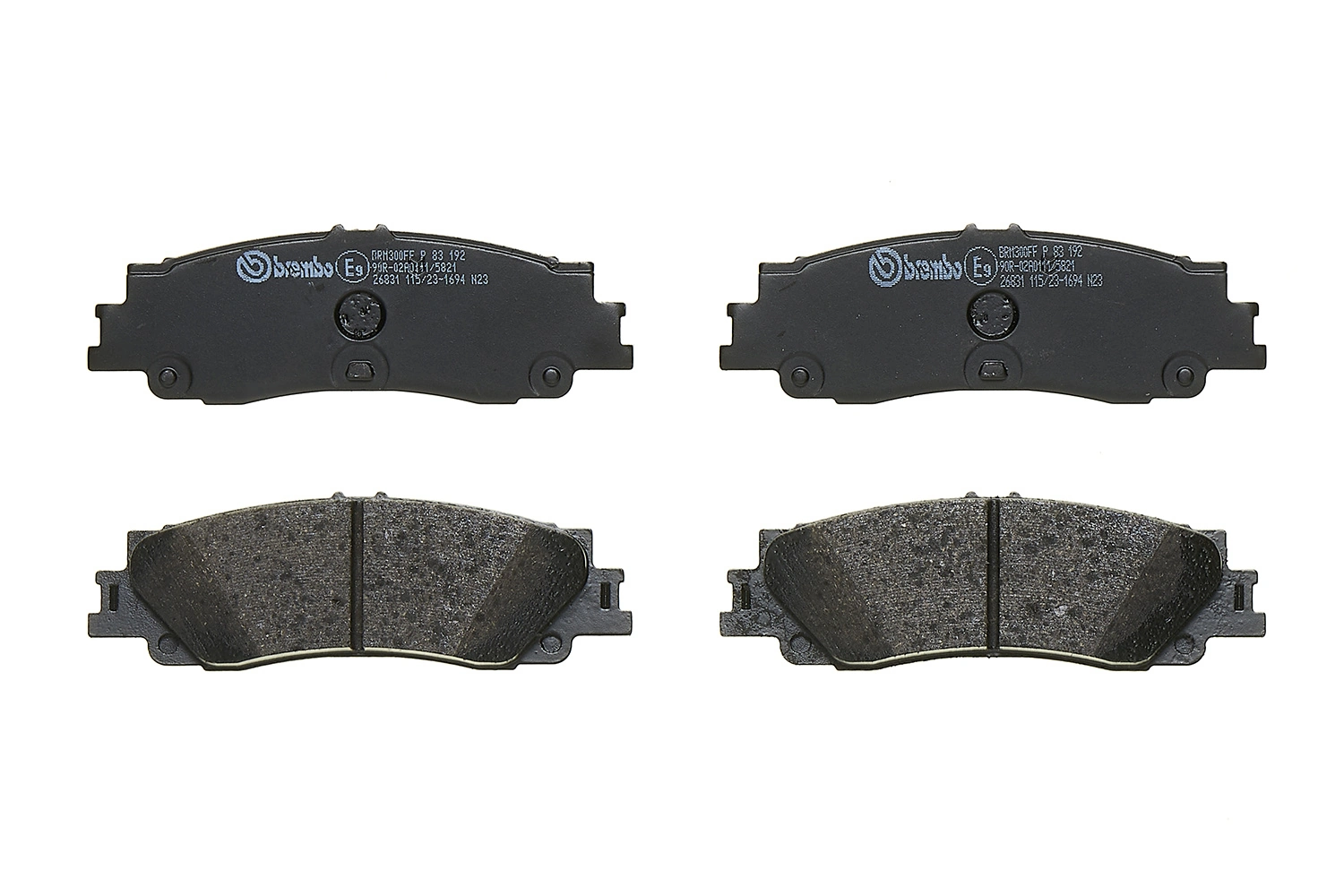 P83192 Brembo Okładziny (klocki) do hamulców tarczowych tylne