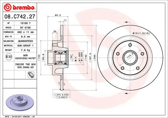 08C74227 Brembo