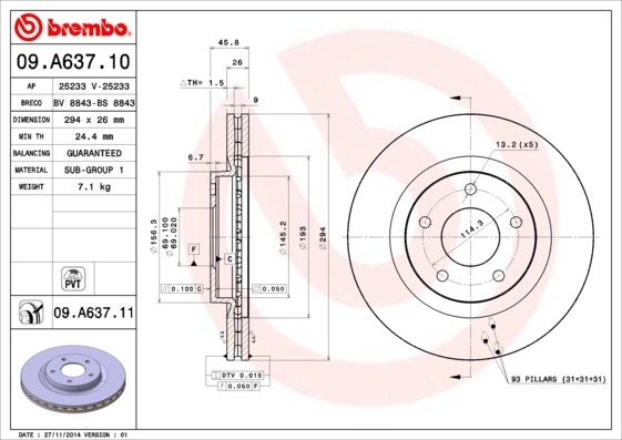09A63710 Brembo