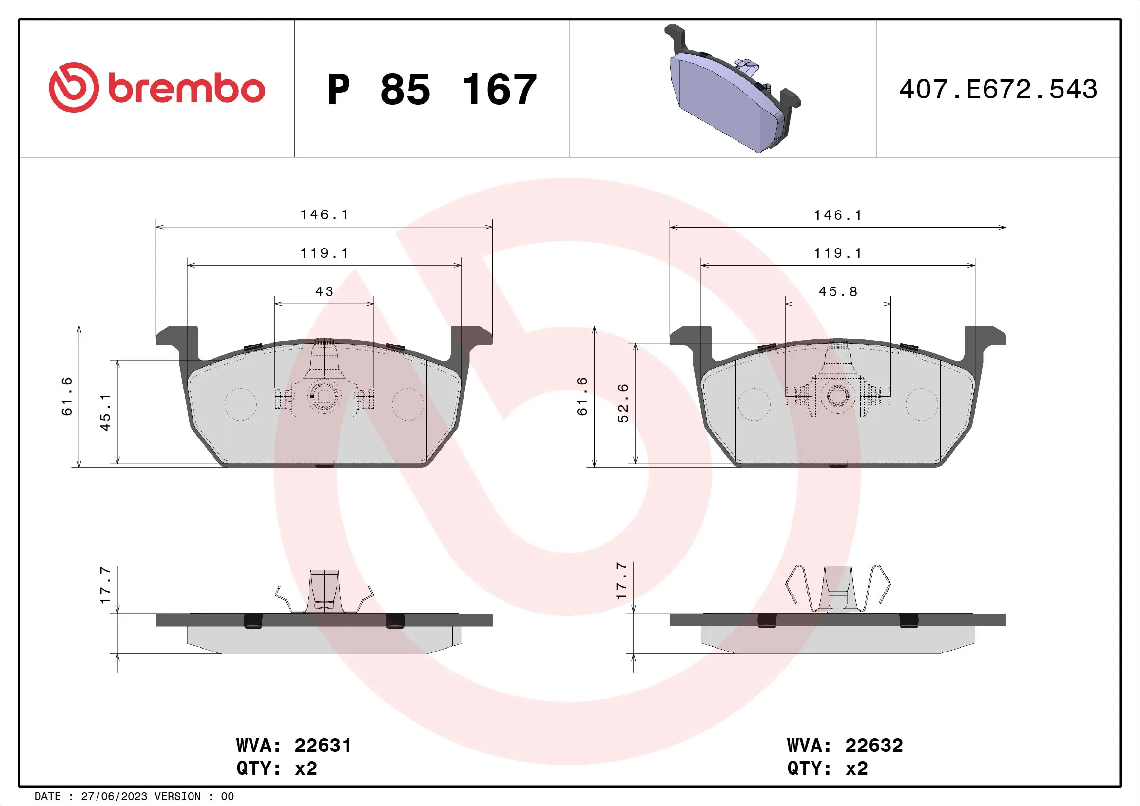 P85167 Brembo