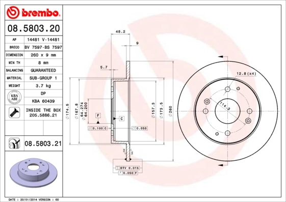08580321 Brembo