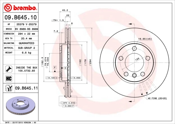 09B64511 Brembo