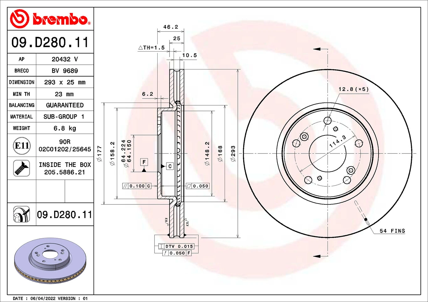 09D28011 Brembo