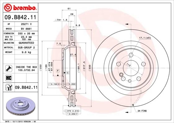09B84211 Brembo