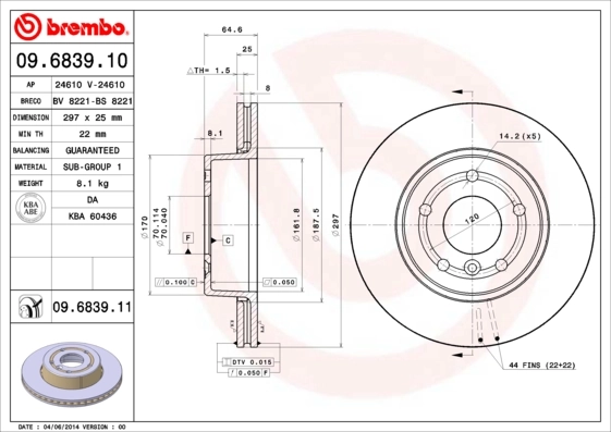 09683911 Brembo
