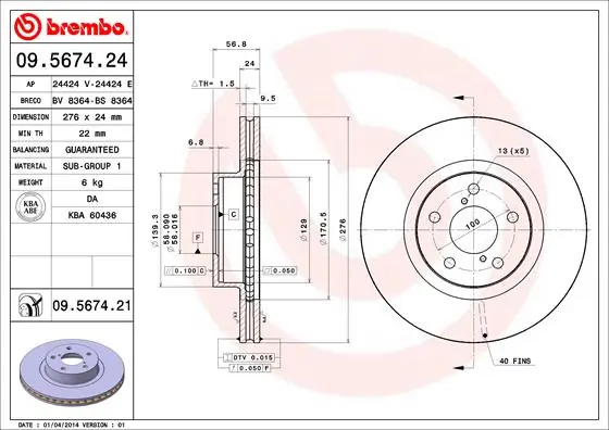 09567421 Brembo