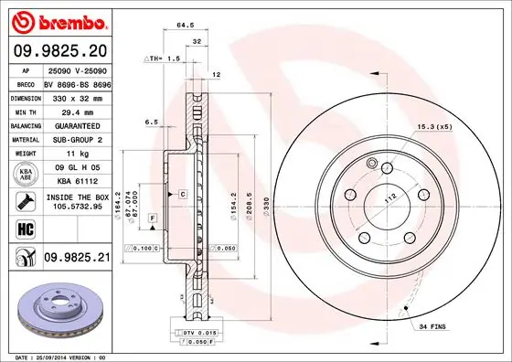 09982521 Brembo