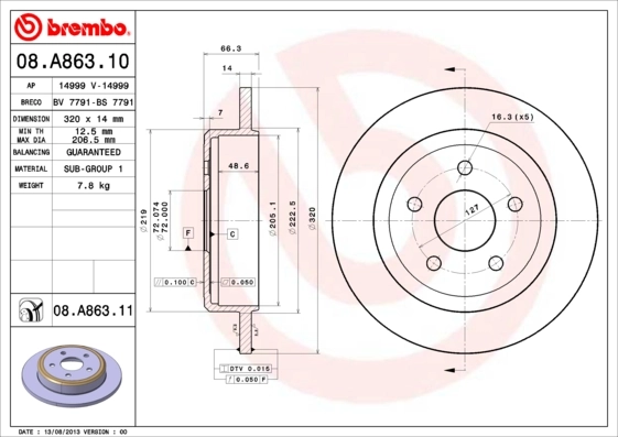 08A86311 Brembo