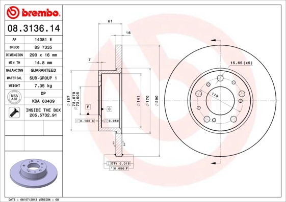 08313614 Brembo