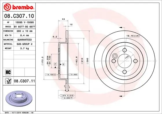08C30711 Brembo
