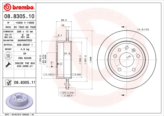 08830511 Brembo