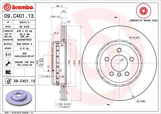 09C40113 Brembo