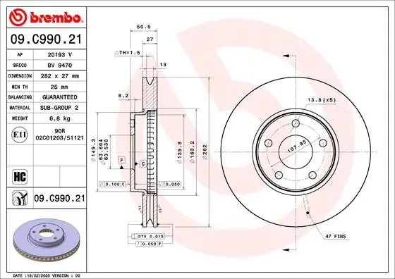 09C99021 Brembo