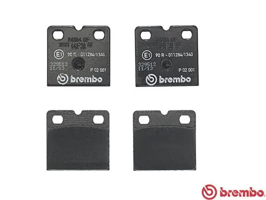 P02001 Brembo Okładziny (klocki) do hamulców tarczowych tylne