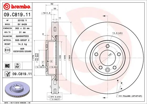 09C81911 Brembo