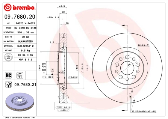 09768021 Brembo
