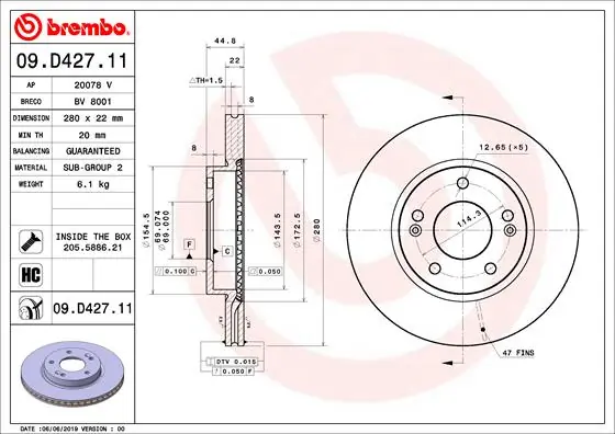 09D42711 Brembo