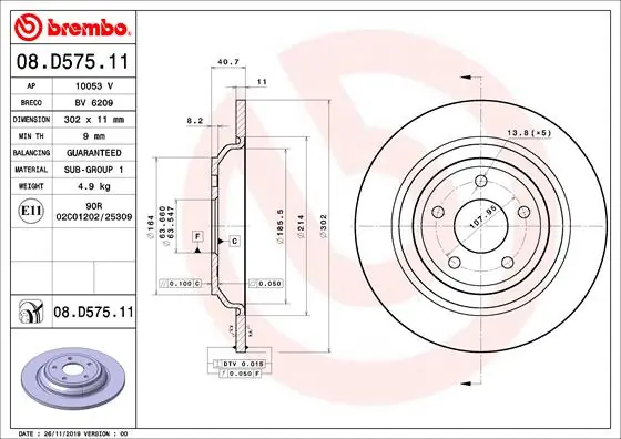 Tarcza hamulcowa tylna do Ford Focus IV HP