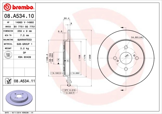 08A53411 Brembo