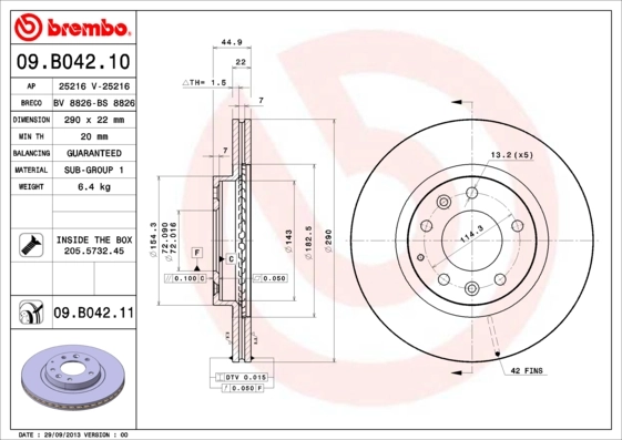 09B04211 Brembo