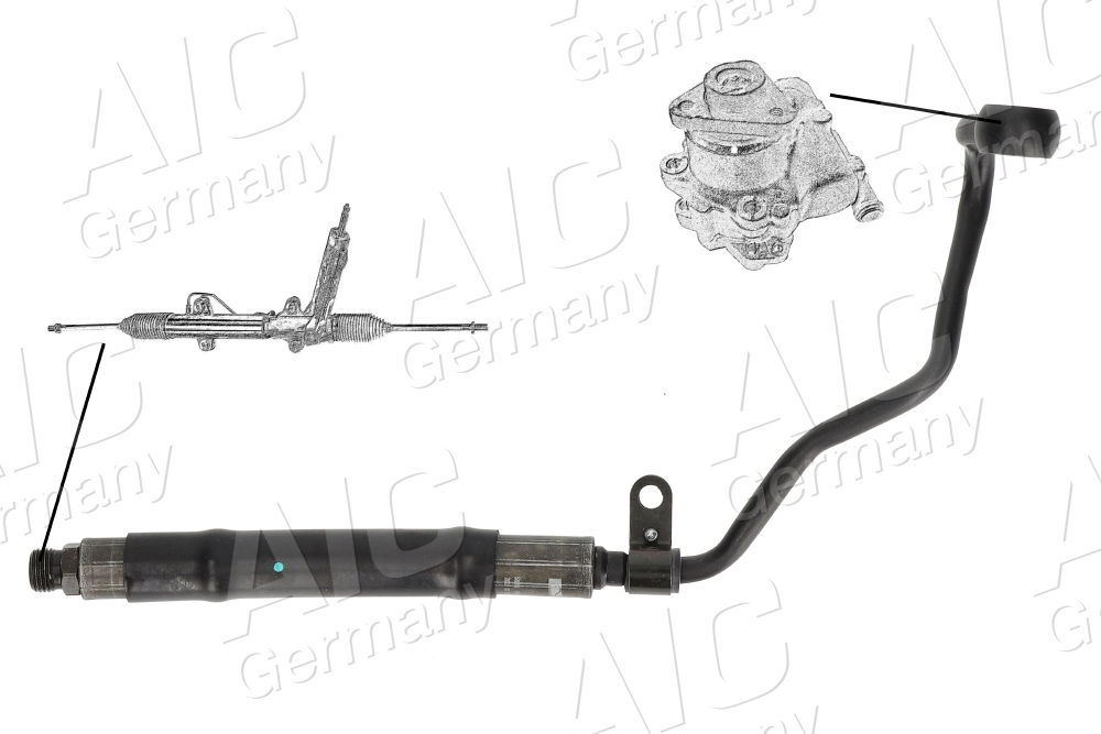 Przewód hydraulicznego układu wspomagania wysokiego ciśnienia, od pompy do maglownicy (mechanizmu) Skoda SuperB I sedana (3U4) (2001 - 2008) cena, od 58,72 USD