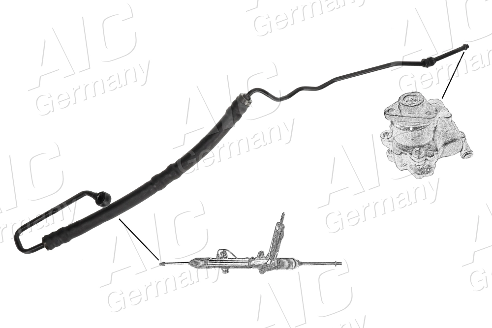  Przewód hydraulicznego układu wspomagania wysokiego ciśnienia, od pompy do maglownicy (mechanizmu) Skoda Fabia 1