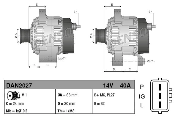 Alternator KIA Sorento III SUV (C5, UM) (2014 - 2020) cena, od 148,01 USD