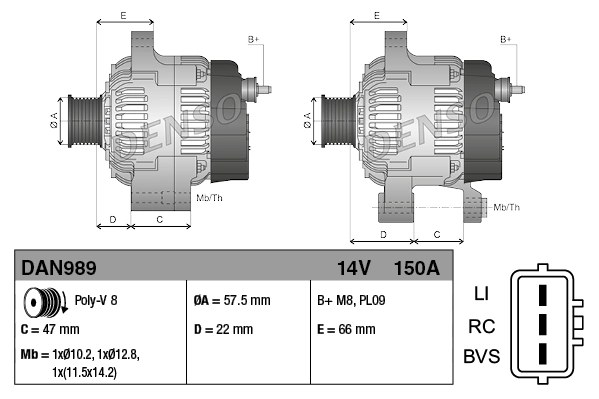 Alternator Land Rover Range Rover III SUV (L322) (2002 - 2009) cena, od 254,08 USD