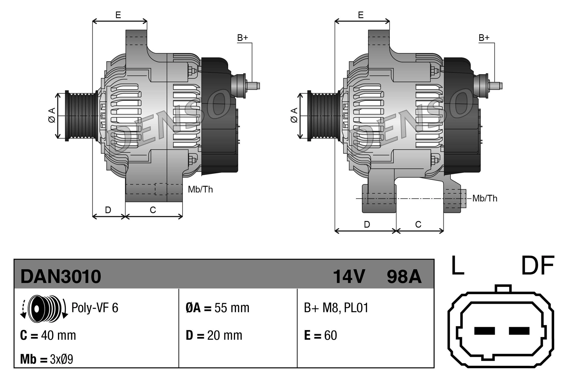 Do koszyka 0124415038 Renault (RVI) Alternator