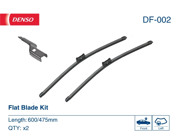 DF002 Denso Pióro wycieraczki szyby przedniej, zestaw (2 szt.)