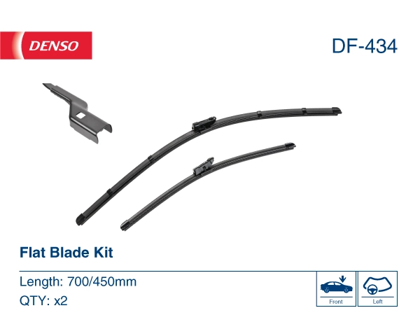 DF434 Denso Pióro wycieraczki szyby przedniej, zestaw (2 szt.)