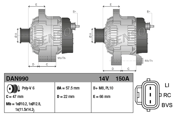 Alternator Land Rover Range Rover III