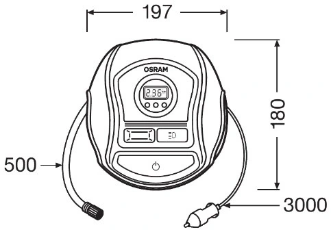 Sprężarka do pompowania opon Osram OTI450 cena, od 84,08 USD