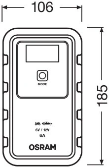 OEBCS906 Osram Ładowarka do akumulatora samochodowego