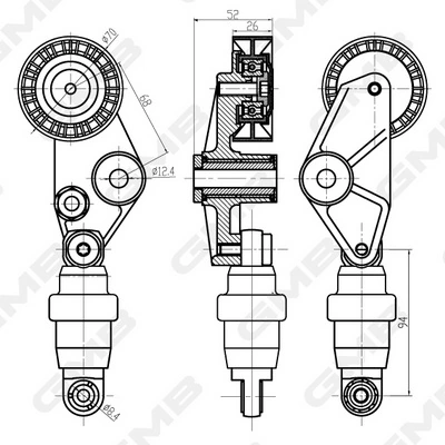 Napinacz paska napędowego 6652000270 Hyundai/Kia